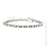 STUDIO 925: *OLIVINE CZ BAGUETTE TENNIS BRACELET*