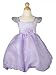 Embroidered Balloon Dress, Lavender, flower girl, special occasion dress