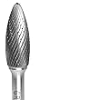 CARBIDE BUR GROBET MADE IN U.S.A. FLAME 1/2X1-1/4X1/4 DOUBLE CUT