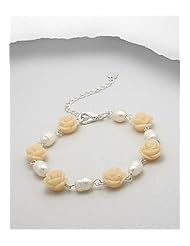 Rose Resin Bracelet In Zinc