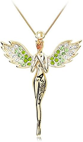 Angel Blessing Collarbone Chain Angell Shape Pendant Necklace for Women "16"