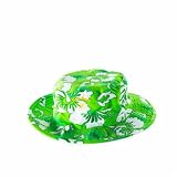 Unisex Green Hawaiian Print  Sun Hat 2 to 5 years