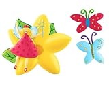 Pixies Fairies Pixies and Flowers Wall art 2 Yellow