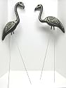 Pair Of Skeleton Flamingos Skel-A-Mingos Lawn Decor