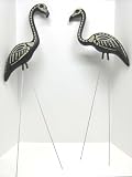 Pair Of Skeleton Flamingos Skel-A-Mingos Lawn Decor