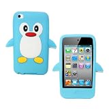 Touch 4 Blue Cute Penguin Protective Soft Silicone Back Case Cover Shield For Apple iPod Touch 4 4th Gen Generation From My Fone UK Guide