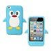 Touch 4 Blue Cute Penguin Protective Soft Silicone Back Case Cover Shield For Apple iPod Touch 4 4th Gen Generation From My Fone UK