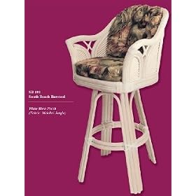 Click here to buy Alexander and Sheridan South Beach Rattan Swivel Barstool Whitewash by Furniture.