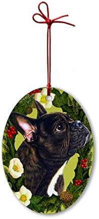 CafePress French Bulldog Ornament Custom Diy Porcelain Oval Christmas Tree Ornament