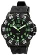 Stainless Steel Quartz Luminary Black Dial Rubber Strap