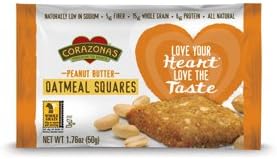 Corazonas Oatmeal Squares Peanut Butter