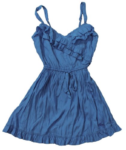 Abercrombie & Fitch Women's Ruffled Dress (Blue) (Large)