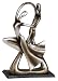 Silver Abstract Dancing Couple Sculpture