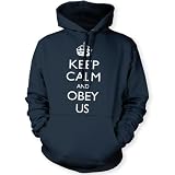 Keep Calm and Obey Us (White) Unisex Hooded Sweatshirt