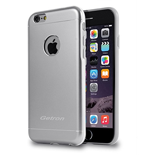 iPhone 6/6S Case, Getron Ultra Slim Premium Fit Thin [HEAVY DUTY] Shock Resistant Dual Layer Tough Armor Metal and Soft TPU Bumper Case Cover for Apple iPhone 6/6S (4.7 Inches)-(Gray)