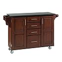 Black Granite Top Create-a-Cart - Cherry