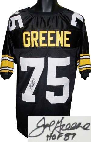 Joe Greene signed Pittsburgh Steelers Black Prostyle Jersey HOF 87