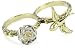 Beyond Rings "Enchanted " Gold Swallow and Nest Two Finger Ring