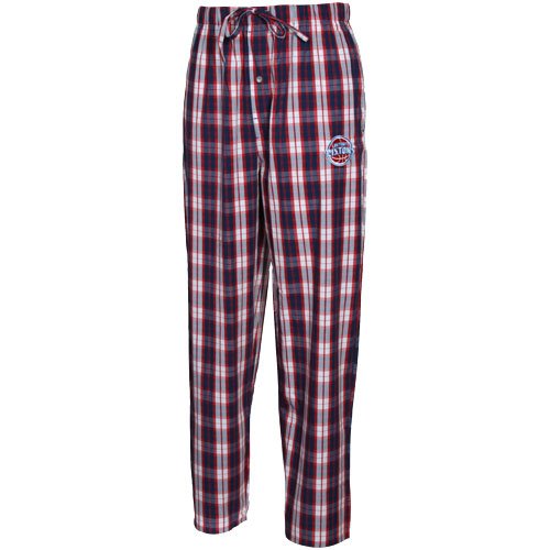 Detroit Pistons Red Plaid Historic Pajama Pants (Large)