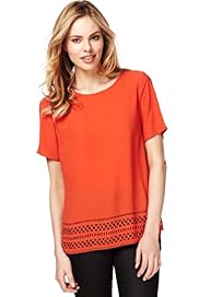 Short Sleeve Cutwork Hem Top