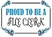 Search : Proud To Be a File Clerk Sweatshirt (Your Choice of Colors)