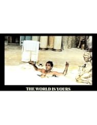 (40x60) Scarface Movie (Pacino in Bathtub, The World is Yours, Huge) Poster Print