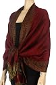 70" x 28" Border Pattern Double Layer Woven Pashmina Shawl / Scarf / Wrap / Stole ( 20 Cool Colors )