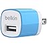 Belkin MiXiT Home and Travel Wall Charger with USB Port - 1 AMP / 5 Watt (Blue)
