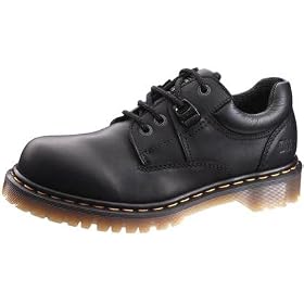 Dr. Martens 0061 NS 4 Tie Oxford Black Industrial Greasy by Dr. Martens