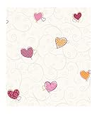 York Wallcoverings JE3570SMP Friends Forever Colorful Hearts 8-Inch x 10-Inch Wallpaper Memo Sample,