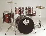 dDrum D2 Beginner 5 Piece Drum Set Midnight Black - B000BTKHCQ