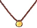 Gold-Filled Garnet Roundel w/ Faceted Citrine Necklace, 17"