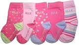 Elle Baby Girls 5 Pack Socks Pink 6-12 Months BE6