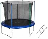 Mastec Kinder Trampolin inkl. Sicherheitsnetz + Leiter, blau, 430 cm, 430700000010