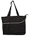 Poly Zipper Tote Bag with Key Fob and Pockets