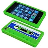 Cbus Wireless brand Green/Blue Silicone Cassette Tape Case / Skin / Cover f ....