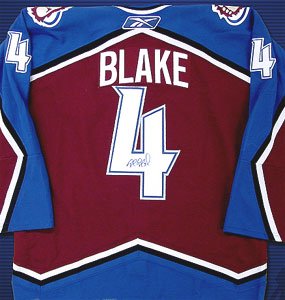 Rob Blake Signed Colorado Avalanche Maroon CCM Replica Jersey