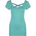 FULL TILT Slub Cross Back Womens Top