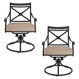 bji patio furniture-Outdoor Patio Smith & Hawken® Allogio Set of 2 Metal Dining Swivel Chairs