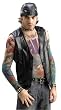 Adult Tattoo Biker Costume - Adult Std.