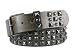 Apparel : Snap On Oil Tanned Cowhide Rhinestone Punk Rock Star Distressed Black Studded Vintage Leather Belt