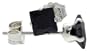 Sterling Silver Black 0.40 Carat Size (each) Princess Cut CZ Stud Earrings