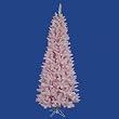 6.5' Pre-Lit Flocked Cupcake Pink Spruce Slim Christmas Tree - Clear LED Lights