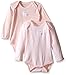 Burt's Bees Baby Baby Girls' 2 Pack Essentials L/S Bodysuits (Baby)-Blossom Stripe