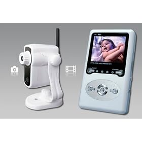2.5'LCD Handheld Color Video safety Video Baby Monitor and 2.4GHz Wireless 3 channels Pan & Tilt Camera, Video & Audio Infant Nursery Monitor w/microphone