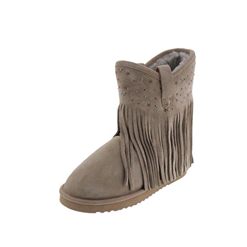 Koolaburra Womens Haley Sheepskin Suede Studded Ankle Boots