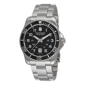 Victorinox Swiss Army Men's 241436 Maverick Stainless Steel Black Dial Watch