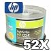 50PK CD-R 52X CAKE BOX LIGHTSCRIBE HP BRANDED