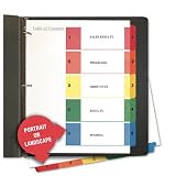 UNIVERSAL PRODUCTS / UNV24800 / TOC Dividers, Asst Color 5-Tab, 1-5, 8-1/2 x 11, White, 6 Sets/pack / Sold as 1 PK