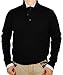 Luciano Natazzi Mens Sweater Quarter Button Mock Neck Cotton Pullover Slim Fit